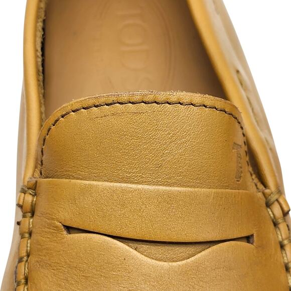 Tod’s Gommino Penny Men’s Leather Driving Loafers Yellow UK 7 US 8.5 - New $695 - Picture 8 of 9